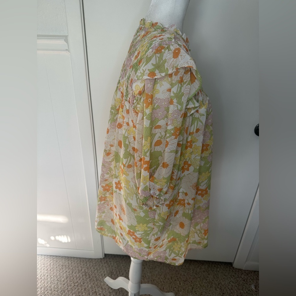 Umgee floral Flutter flowy Blouse size 1XL - Picture 4 of 9